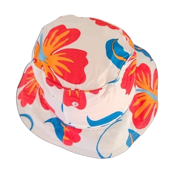 Vtg Baby GAP Hibiscus Flower Beach Sun Summer Bucket Hat Kids Toddler 18 24 Mo - Picture 3 of 12